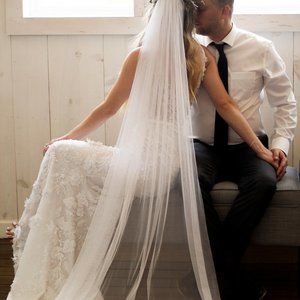 NEW Soft English Net Luxe Wedding Veil White Ivory